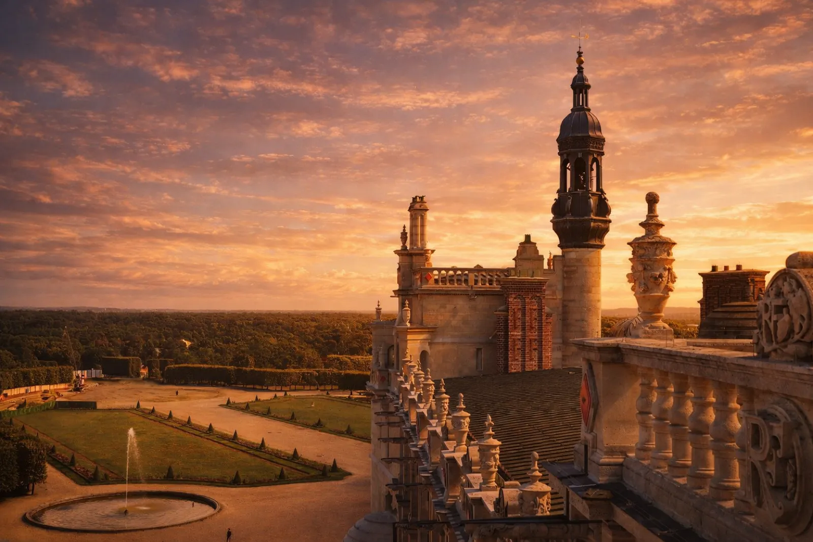 Vue depuis les toits du château de Saint-Germain-en-Laye